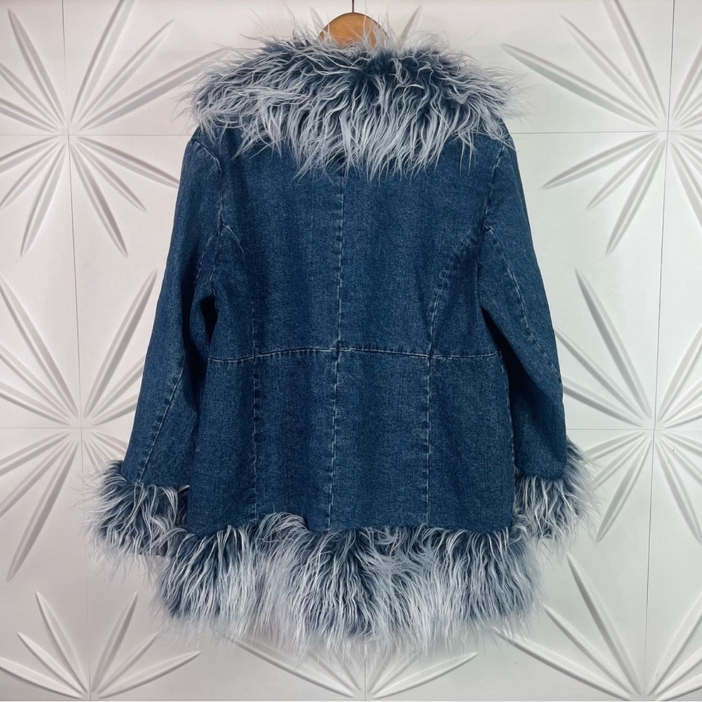 🎸 PENNY LANE STYLE DENIM COAT ✌🏽RARE GEM 💎 - Picture 3 of 12